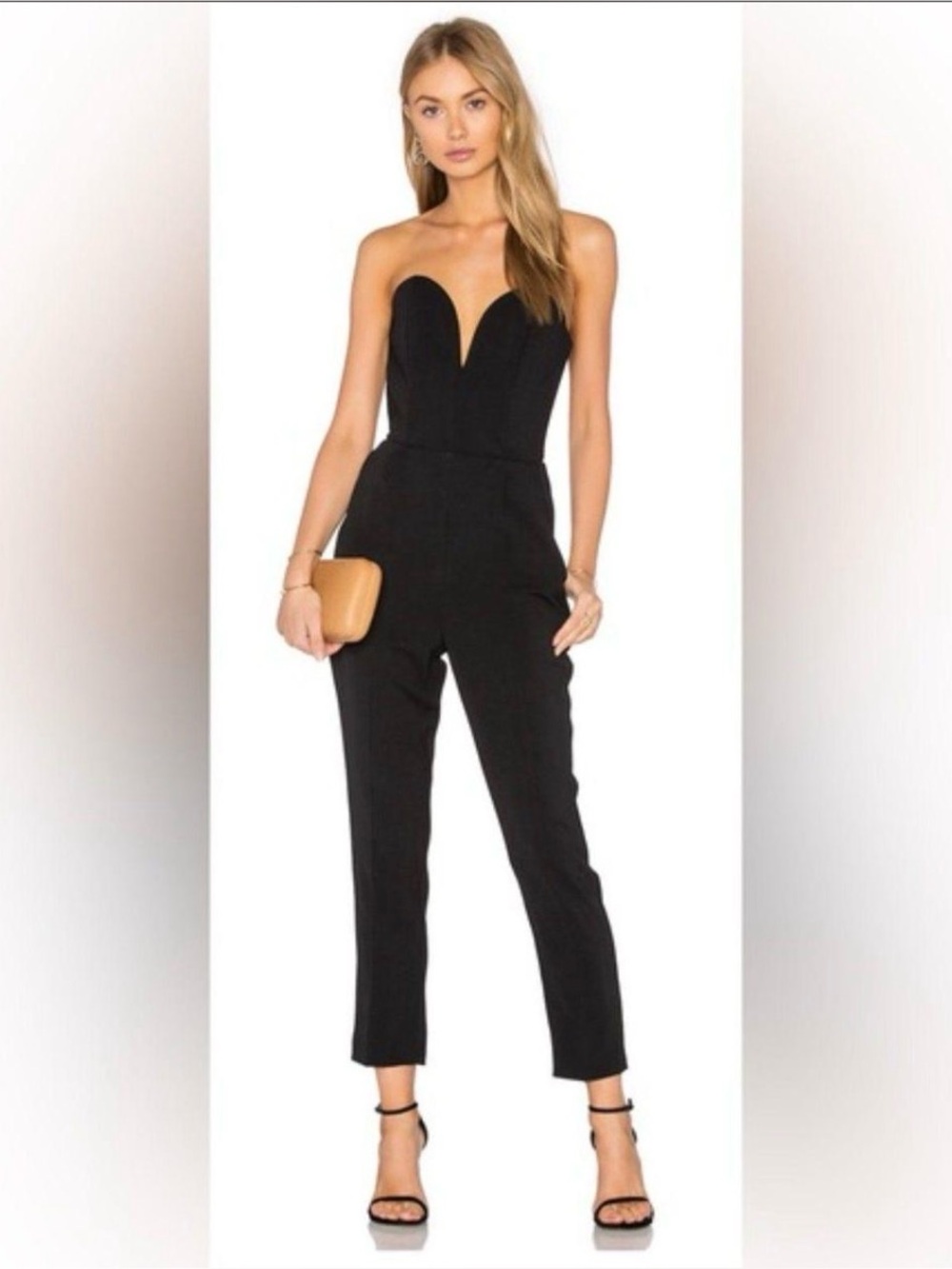 AMANDA UPRICHARD STRAPLESS JUMPSUIT SIZE L